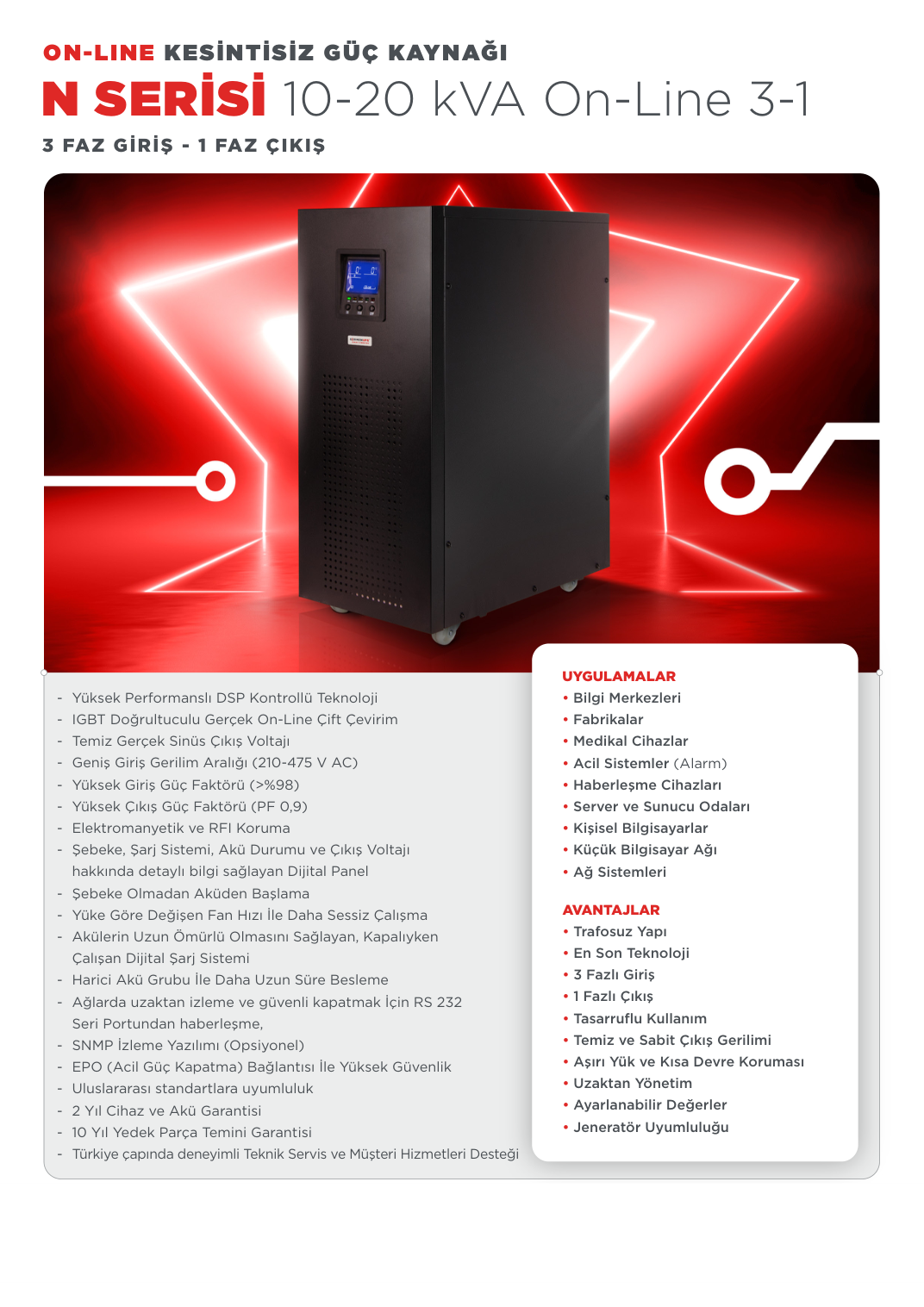 10-20 KVA teknik dokümanı — sayfa 1